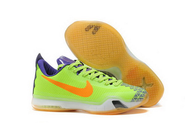 Nike Kobe X(10) Green Purple Yellow Sneakers For Sale